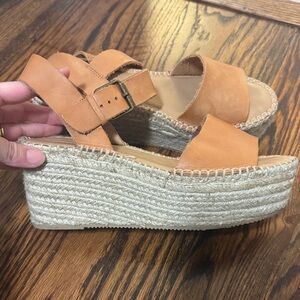 Saludos Tan Espadrille Platform Sandals